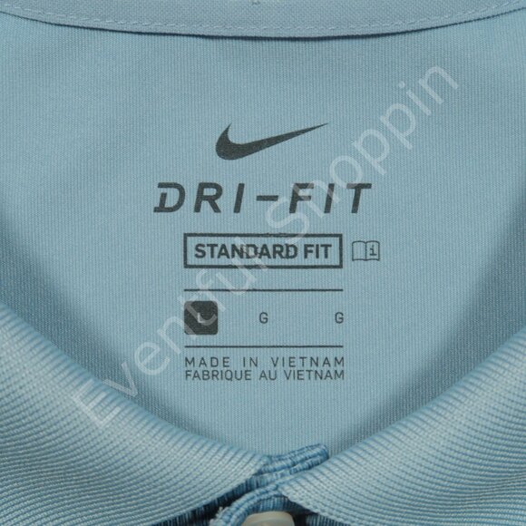 Nike Dri Fit Vapor Fog Print Golf Polo Shirt in Blue Size Large - Picture 5 of 6